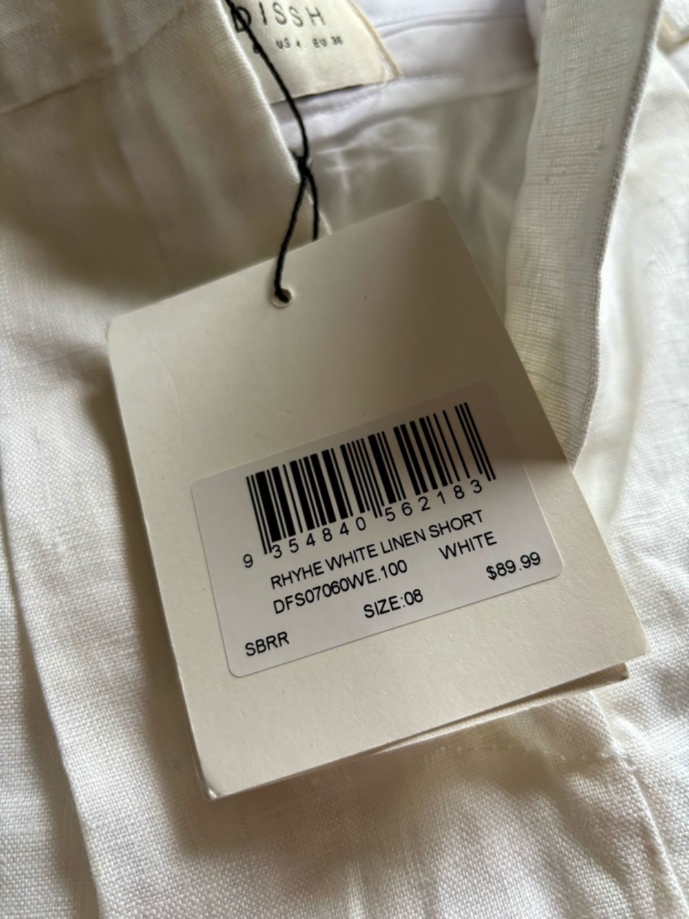 DISSH White Tailored Linen Shorts - Picture 6 of 6